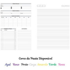 Caderno Art Copy Pautado 100 folhas 1 matéria 18.2cm x 27cm