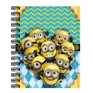 Caderno Pautado 100 folhas Minions A5 14.8cm x 21cm