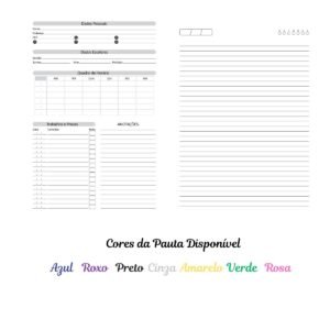 Caderno Wire-o Art Copy 100 Folhas Pautado 1 Matéria 14.8cm